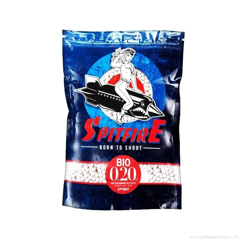 BOLAS SPITFIRE 0.20G BIO 1KG BLANCAS — Munição (BBs) — Airsoft Market PT