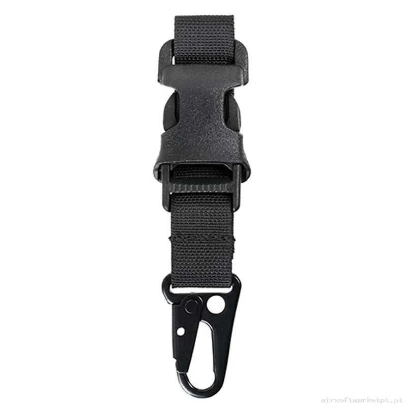 Chaveiro com Mosquetão Oem Bucle Snap Hook negro — Outros — Airsoft Market PT