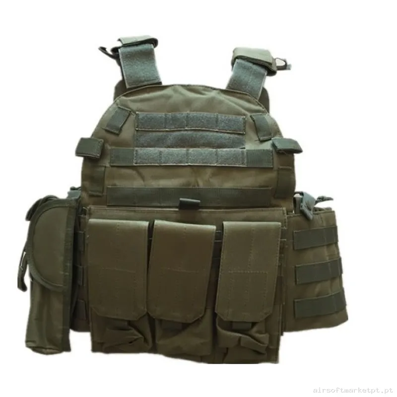 Chaleco Tactico 6094-A Verde OD — Coletes & Rigs — Airsoft Market PT