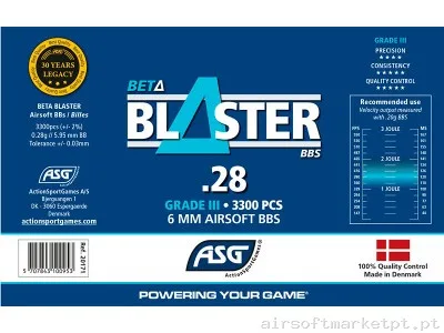 Bbs muniçao 0,28 PVC Beta Blaster ASG — Munição (BBs) — Airsoft Market PT (foto 3)