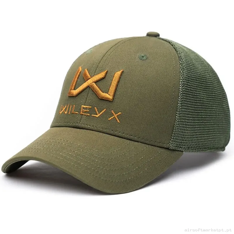 Gorra Beisbol Wiley X Logo Trucker Cap tan/Verde od — Proteção Ocular & Facial — Airsoft Market PT