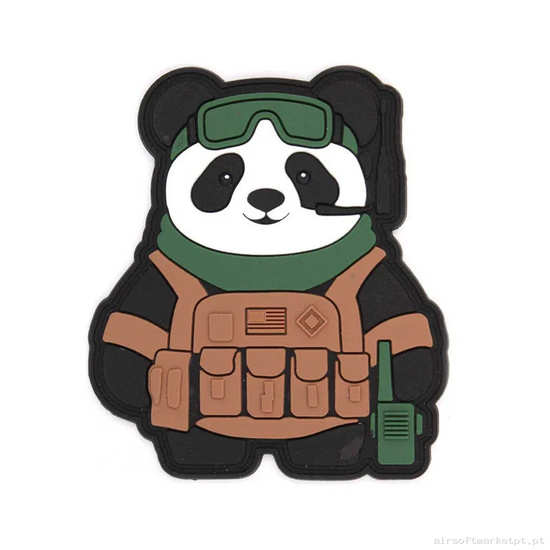 Parche Oso Pando Táctico Pvc 3D Coyote Inmortal Warrior — Patches & Decoração — Airsoft Market PT