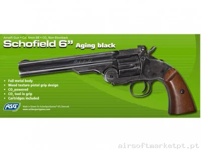 Revolver Schofield 6'' ASG Preto — Pistolas — Airsoft Market PT (foto 2)