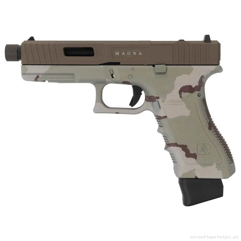 Réplica CO2 Pistola Secutor Gladius Magna III Custom 3 Cores Deserto — Pistolas — Airsoft Market PT