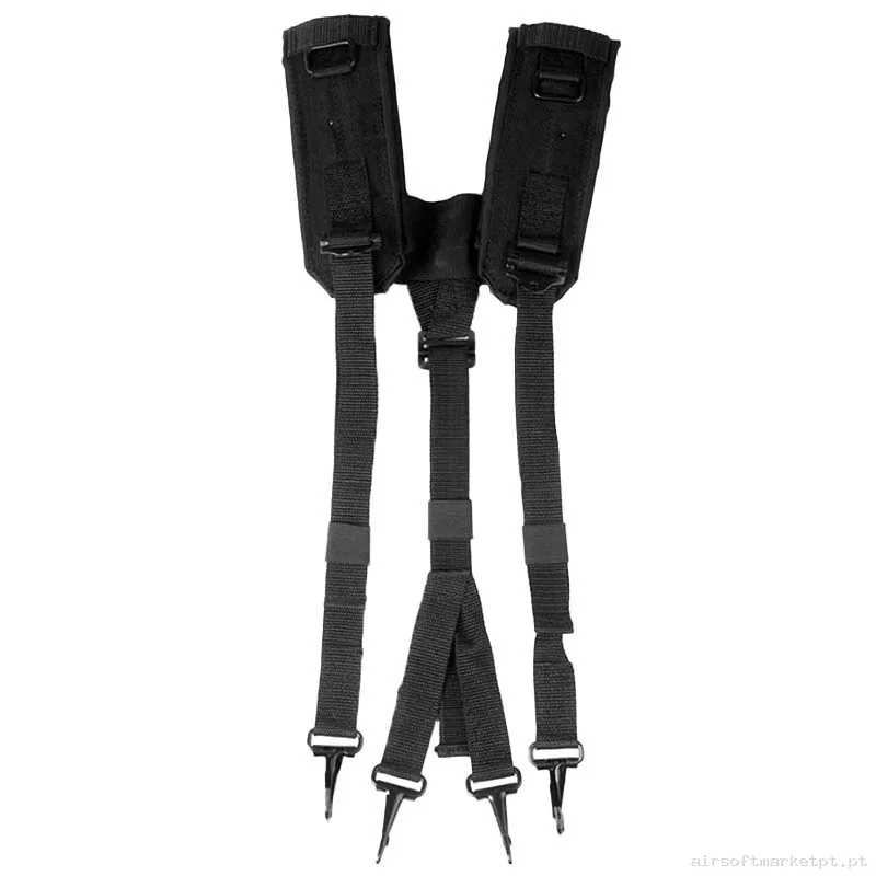 Suspensórios Mil-Tec Lc2 preto — Gear Táctico — Airsoft Market PT