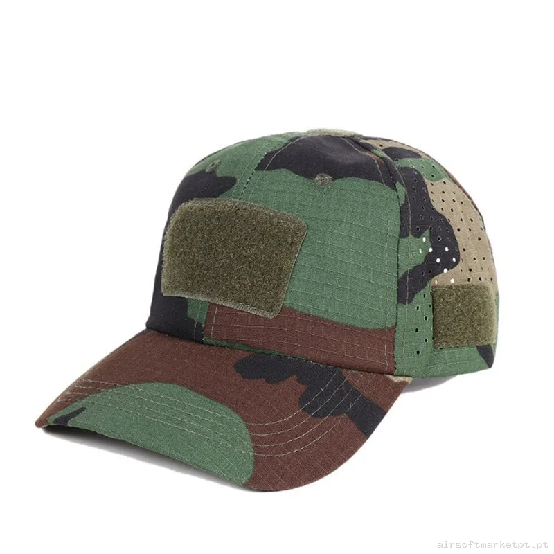 Gorra Camuflaje Woodland Velcro Beisbol Ajustable Gen2 — Proteção Ocular & Facial — Airsoft Market PT