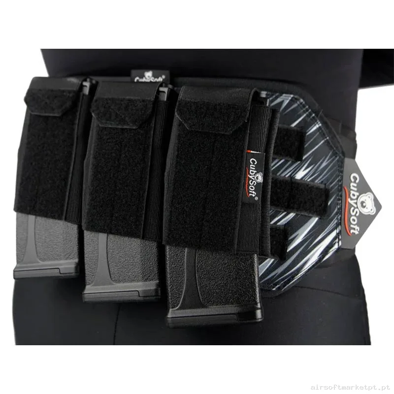 Pouch Magazine Pouch Triplo M4 Cubysoft Thunder Mag Pouch Ar Mag X3 negro — Coletes & Rigs — Airsoft Market PT