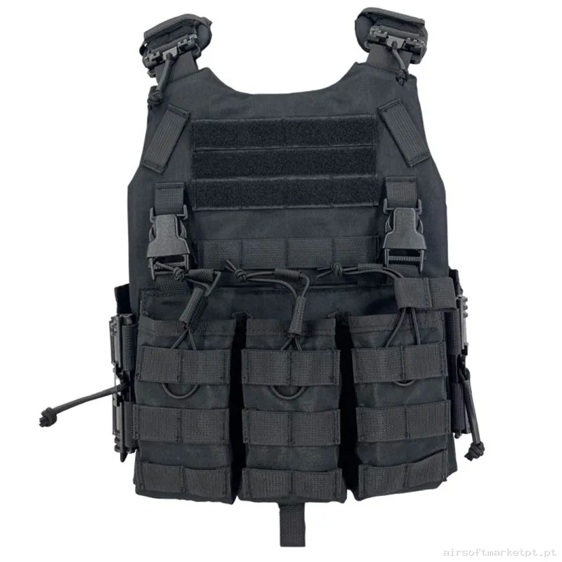 Colete Sixmm Fcs preto — Coletes & Rigs — Airsoft Market PT