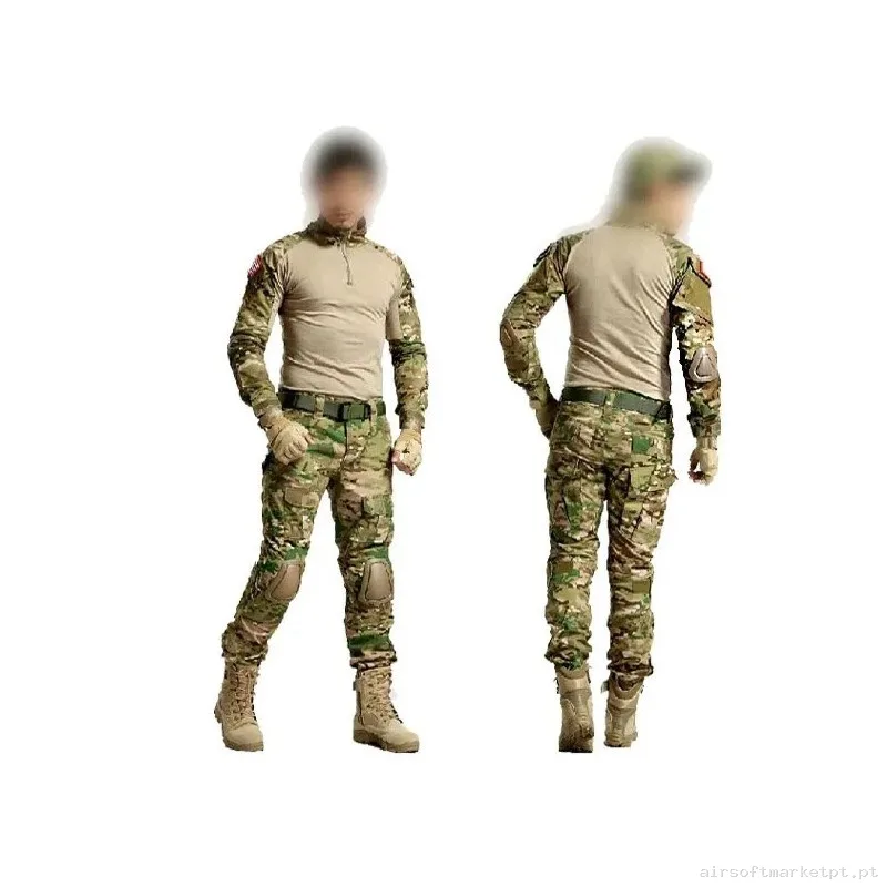 UNIFORME MULTICAM CON RODILLERAS Y CODERAS - S — Vestuário (Fardas) — Airsoft Market PT