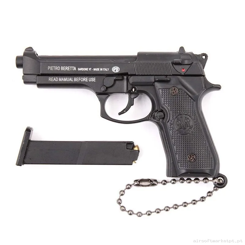 Llavero Funcional Pistola B92f 7.5 Cm Negra — Acessórios & Componentes — Airsoft Market PT