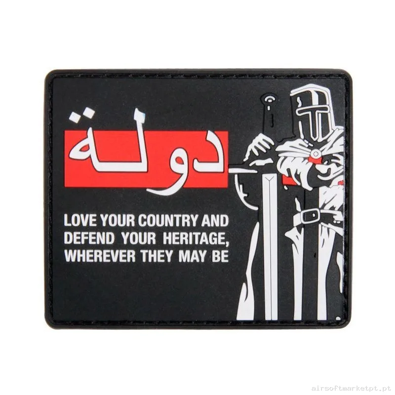 PARCHE CRUZADAS NEGRO — Patches & Decoração — Airsoft Market PT