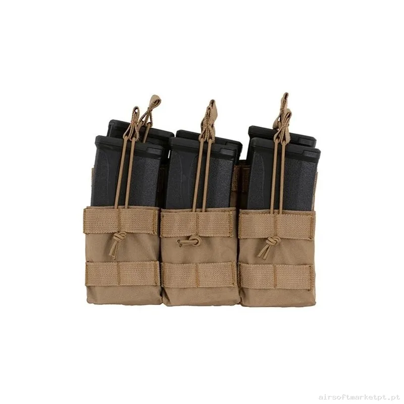 Pouch Cargador Triple M4 Molle Modular - Tan — Coletes & Rigs — Airsoft Market PT