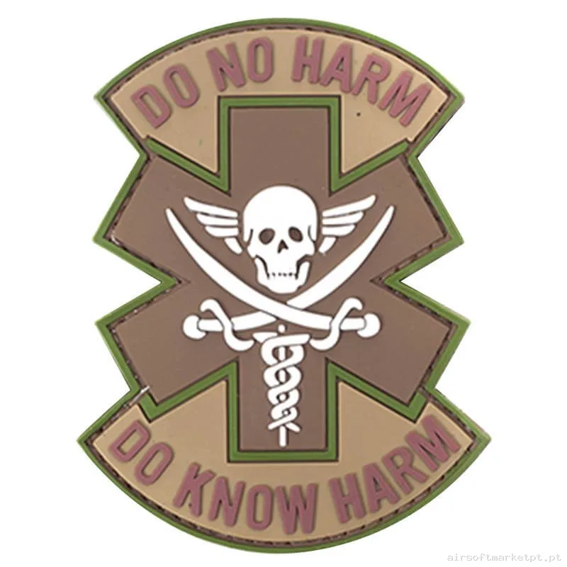 Parche Goma Relieve Emerson Do No Harm Patch 2 — Patches & Decoração — Airsoft Market PT
