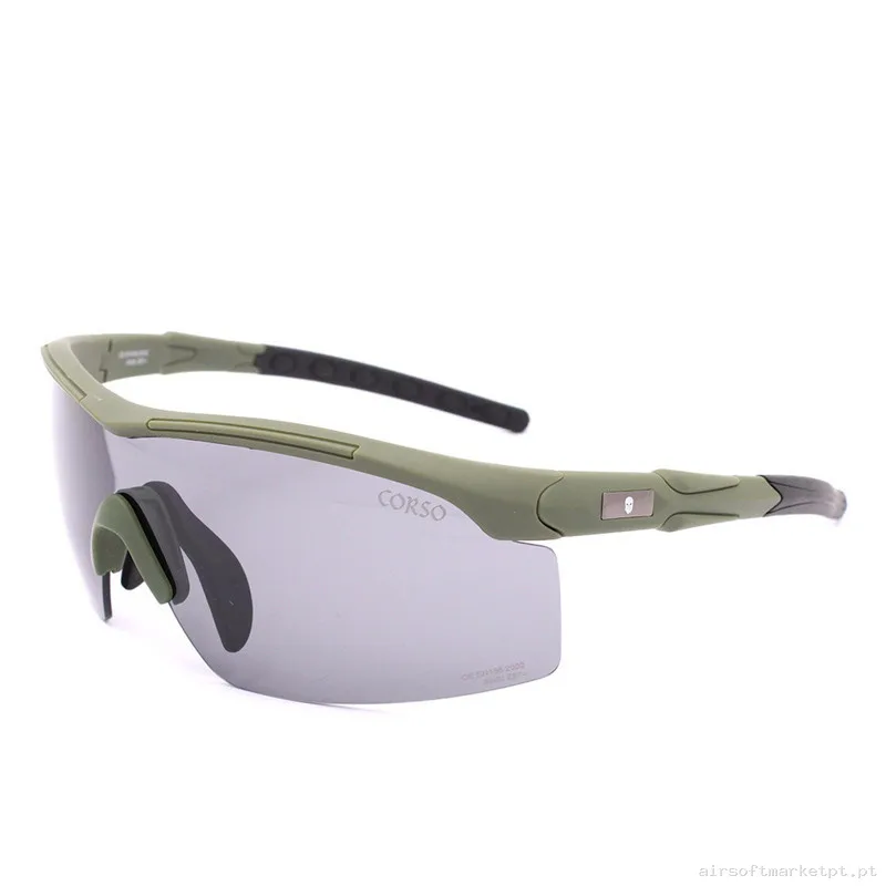 Gafa Corso Revenge Wing 3 con funda + 3 lentes intercambiables OD verde — Proteção Ocular & Facial — Airsoft Market PT (foto 6)