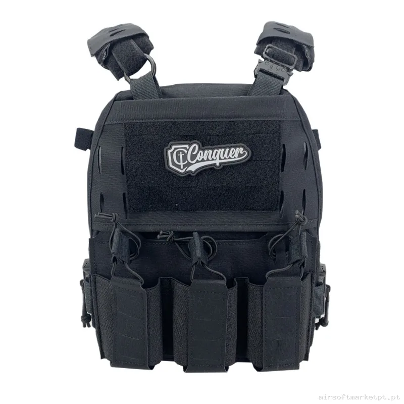 Chaleco Conquer MTPC Negro — Coletes & Rigs — Airsoft Market PT