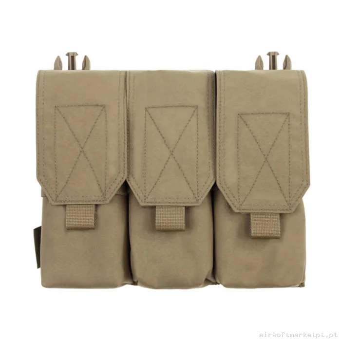 Pouch Magazine Pouch Triple M4 Warrior Assault Covered Detachable for Rpc coyote tan — Coletes & Rigs — Airsoft Market PT