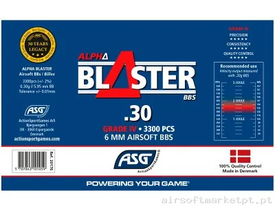 Bbs muniçao 0,30 PVC Alpha Blaster ASG — Munição (BBs) — Airsoft Market PT (foto 3)