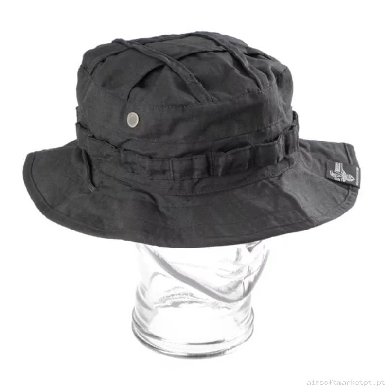 Chambergo Invader Gear Mod 2 Boonie Hat preto — Proteção Ocular & Facial — Airsoft Market PT