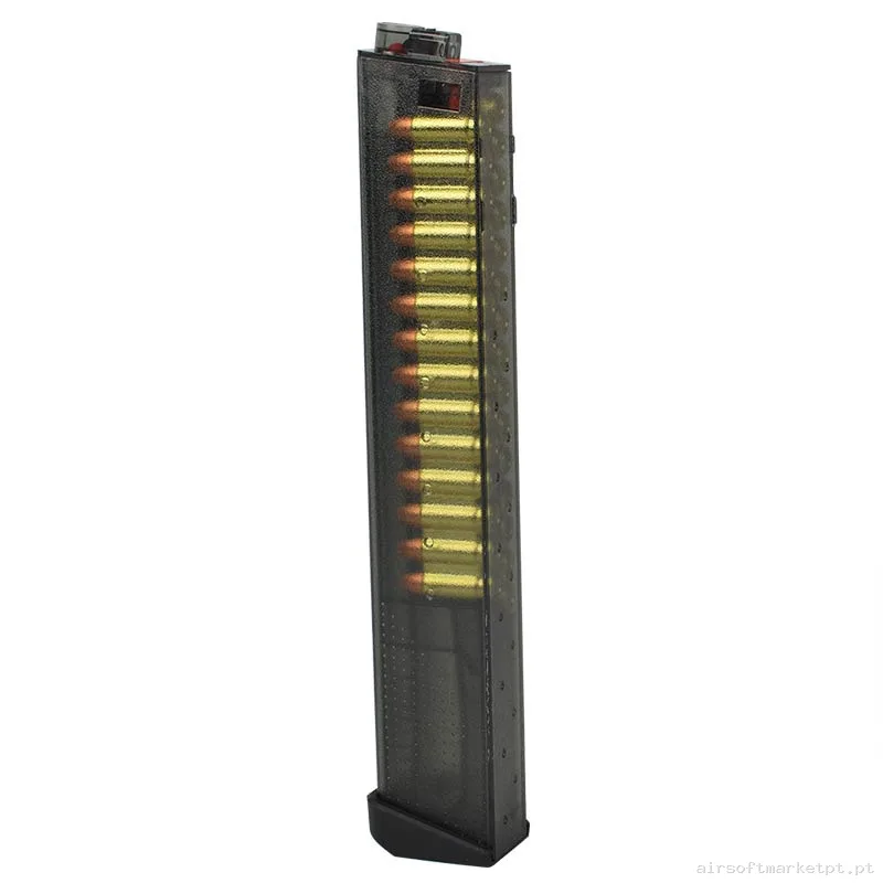 Magazine Réplica Midcap ICS Pdw9 Polímero 120 Bbs negro — Carregadores / Magazines — Airsoft Market PT