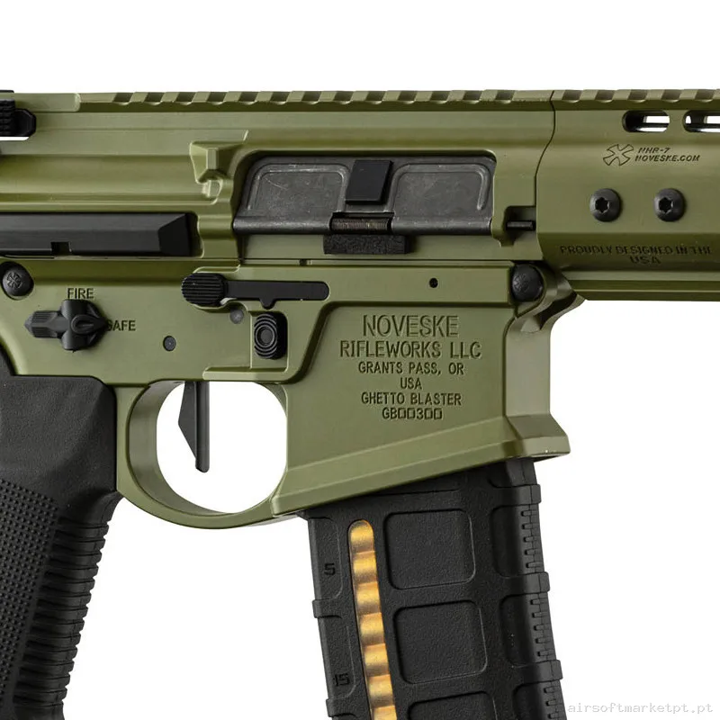 Réplica GBB Double Eagle MWS Ghetto Blaster 7″ Noveske Verde — Rifles de Assalto (AR/M4/AK) — Airsoft Market PT (foto 2)