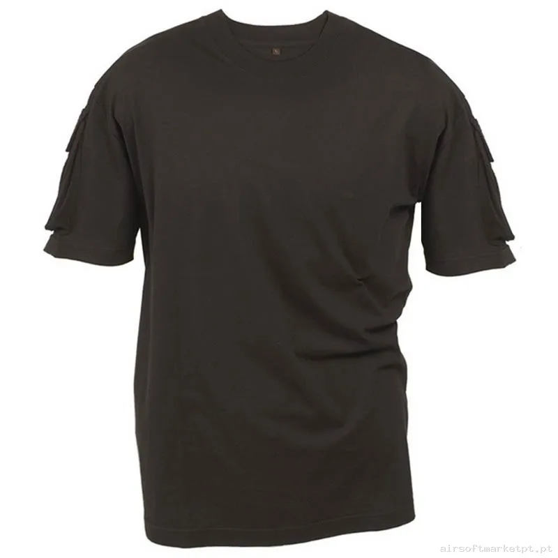 Camiseta Tática Manga Curta Mil-Tec Tactical T-Shirt preta — Vestuário (Fardas) — Airsoft Market PT