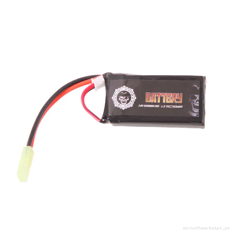 Bateria Lipo Stick Mini Duel Code 1500mah 7.4v 20c — Baterias & Carregadores — Airsoft Market PT
