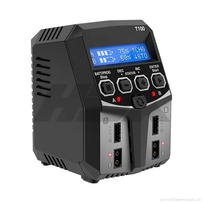 Carregador Balanceador Bateria Lipo/Life/Li-Ion/Nimh Nimrod T100 7.4v/11.1v — Carregadores / Magazines — Airsoft Market PT