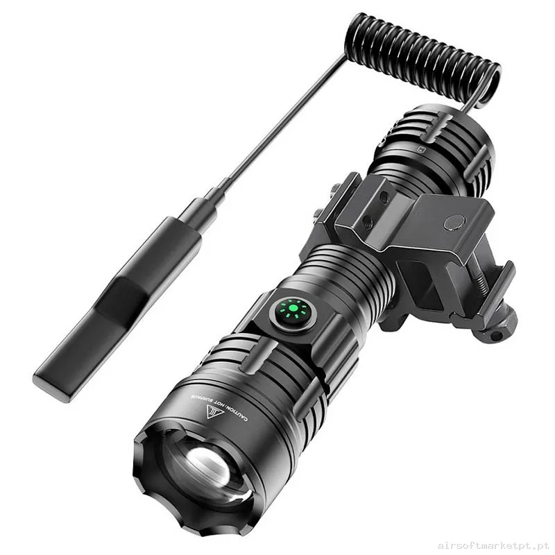 Lanterna Tática Oem Jf030 com Pulsador preta — Lanternas & Lasers — Airsoft Market PT