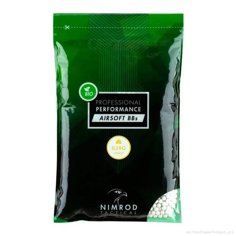 BBs Bio 0.28g Nimrod Professional Performance 1kg Brancas — Munição (BBs) — Airsoft Market PT