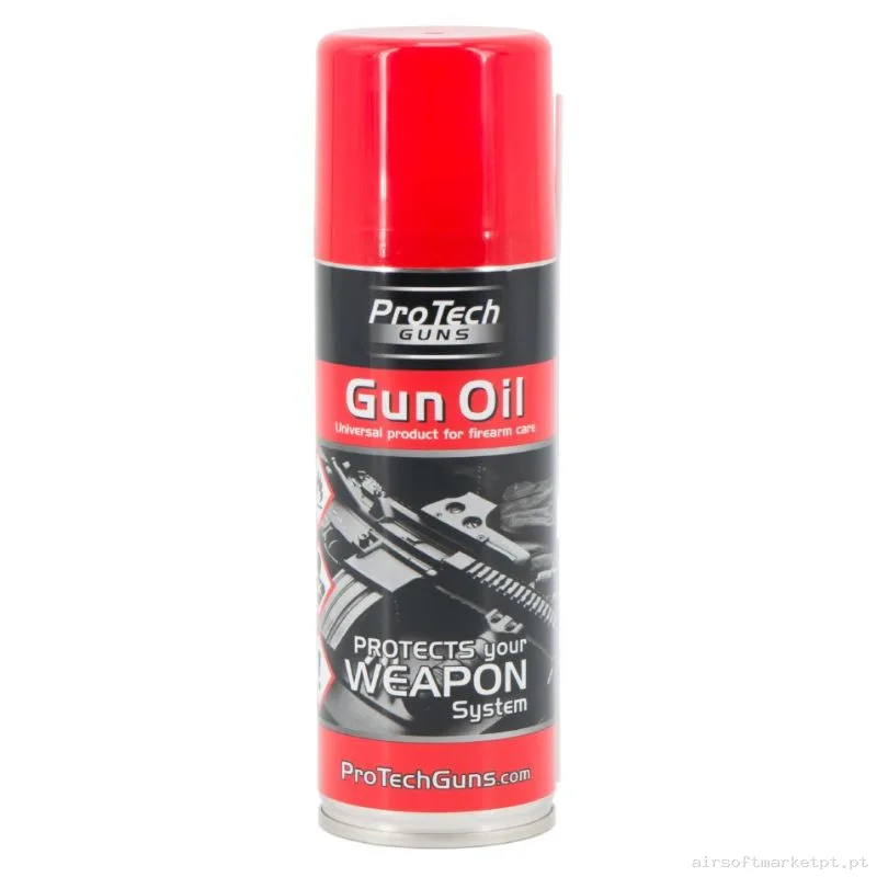 ACEITE MINERAL SPRAY PRO TECH GUNS GUN & RIFLE OIL AEROSOL 200ML — Outros — Airsoft Market PT