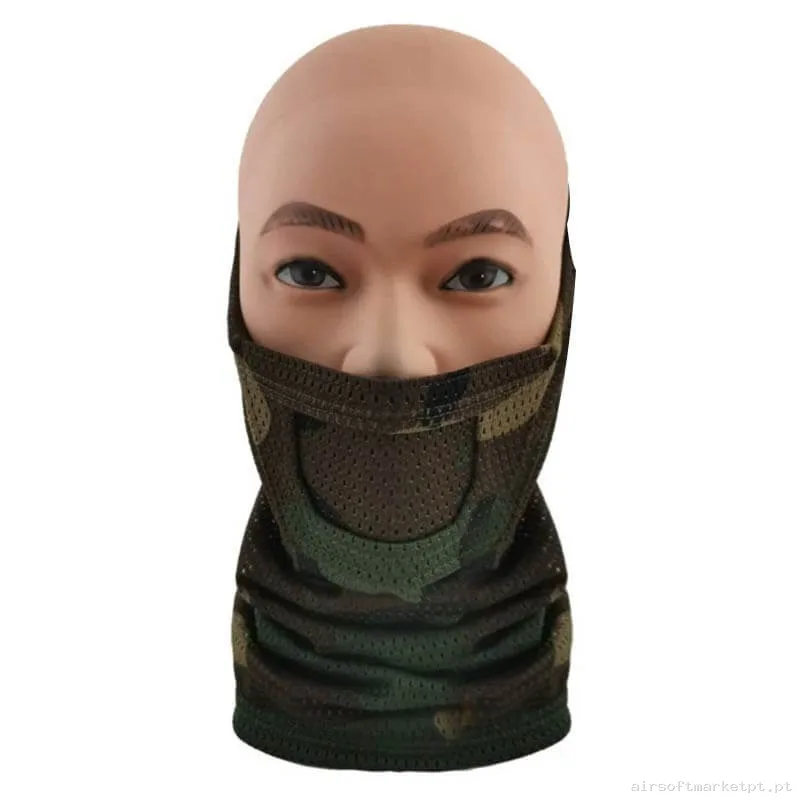 Máscara Proteção Balaclava Cygnus Armory Face Warrior Gen.2 Woodland — Proteção Ocular & Facial — Airsoft Market PT
