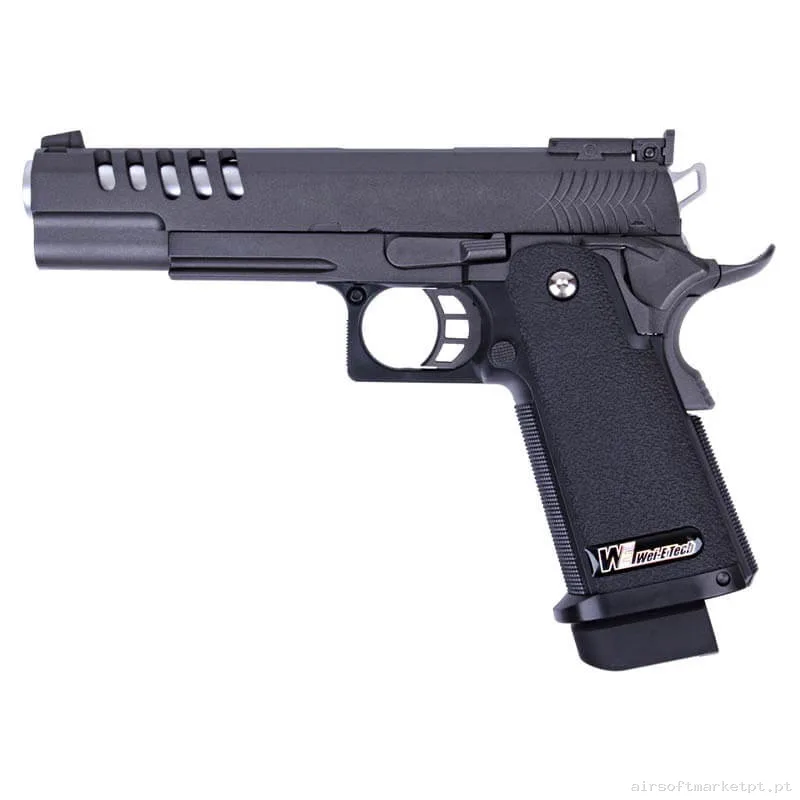 Réplica GBB Pistola Hi-Capa 5.1 WE K Versão preta — Pistolas — Airsoft Market PT