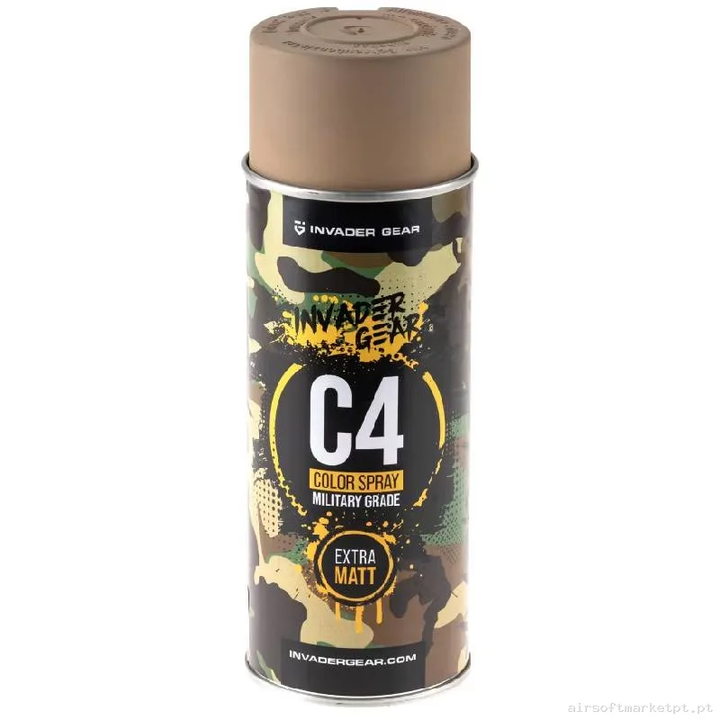 Pintura Spray Invader Gear C4 Mil Grade Cor Ral8031 — Outros — Airsoft Market PT
