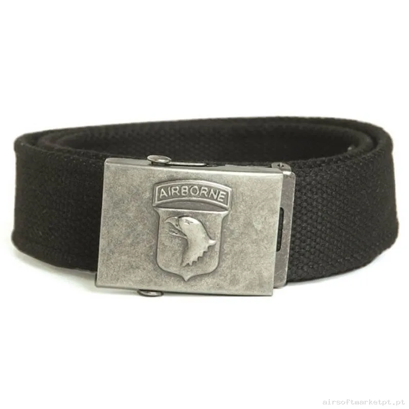 Cinturão tático Mil-Tec Airborne 40mm negro — Gear Táctico — Airsoft Market PT