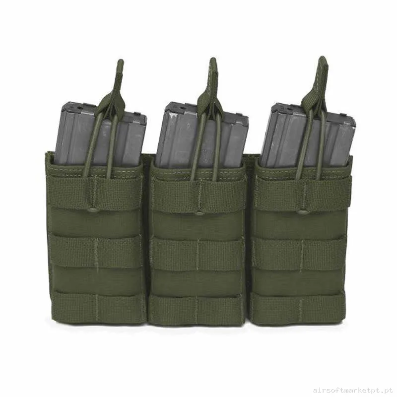 Magazine Pouch Triplo M4 Warrior Assault Open Top verde od — Coletes & Rigs — Airsoft Market PT
