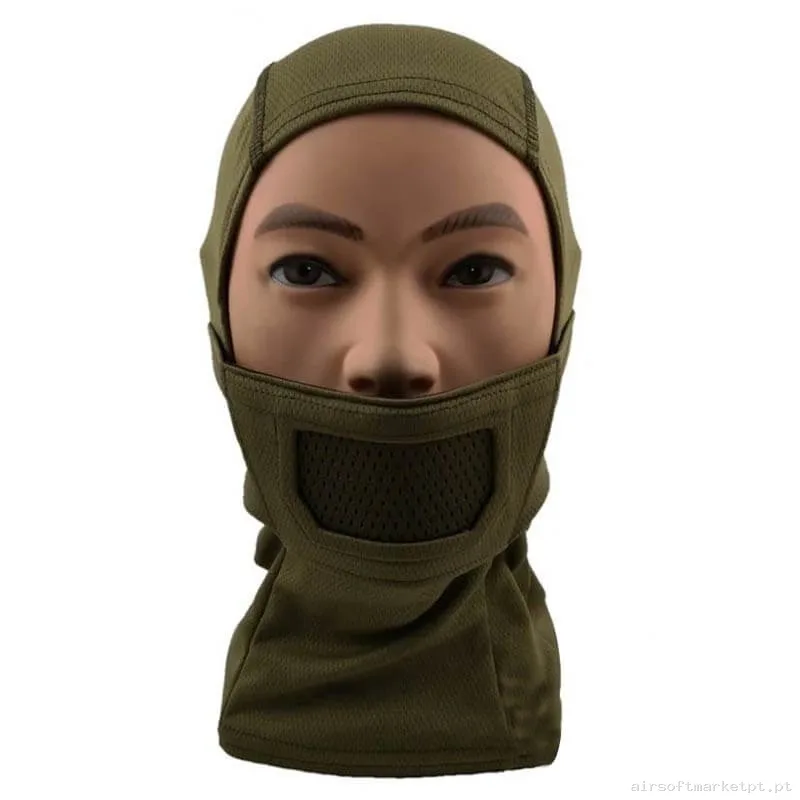 Máscara de Proteção Balaclava Cygnus Armory Fullface Warrior Gen.2 verde od — Proteção Ocular & Facial — Airsoft Market PT