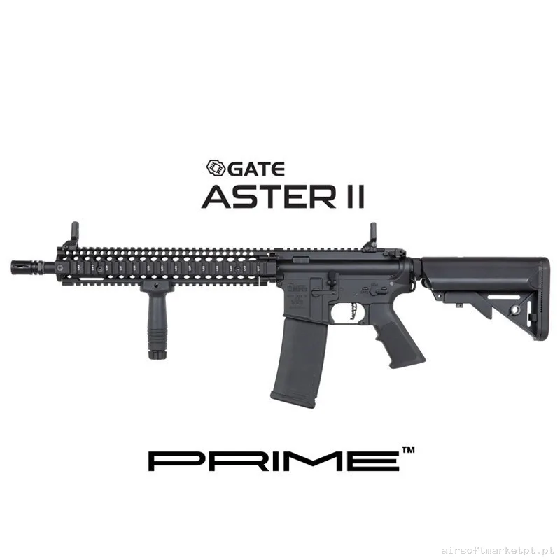 RÉPLICA AEG MK18 DANIEL DEFENSE SA-P26 PRIME ASTER II MOTOR BRUSHLESS SPECNA ARMS NEGRA — Rifles de Assalto (AR/M4/AK) — Airsoft Market PT