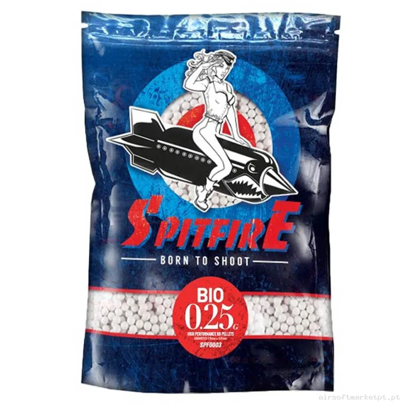 BBs Bio 0.25g Spitfire 1kg Brancas — Munição (BBs) — Airsoft Market PT