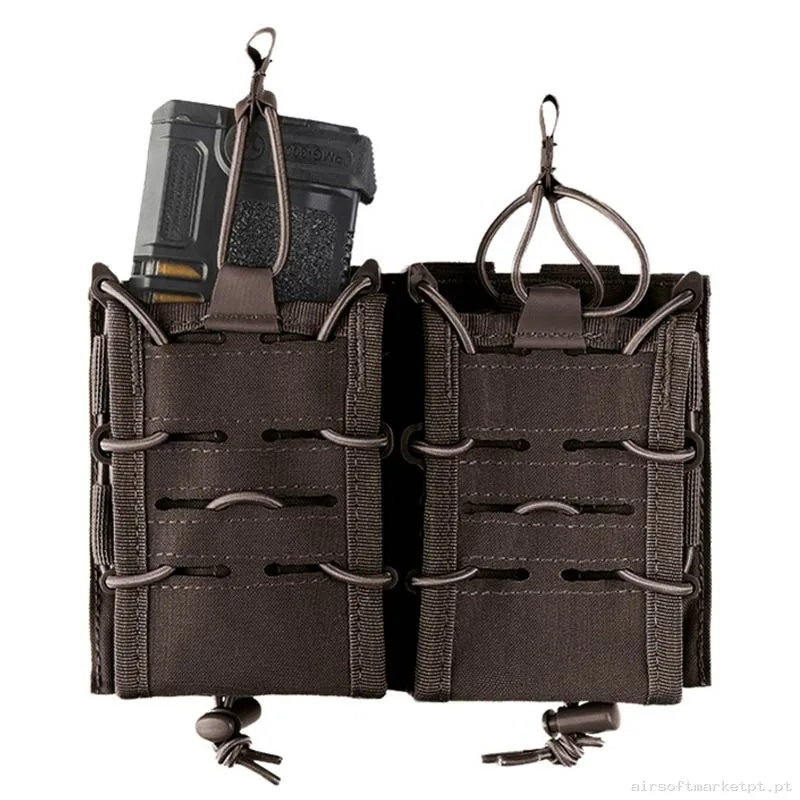Pouch Magazine Pouch Doble M4 Mil-Tec Open Top Flex Double Mag negro — Coletes & Rigs — Airsoft Market PT
