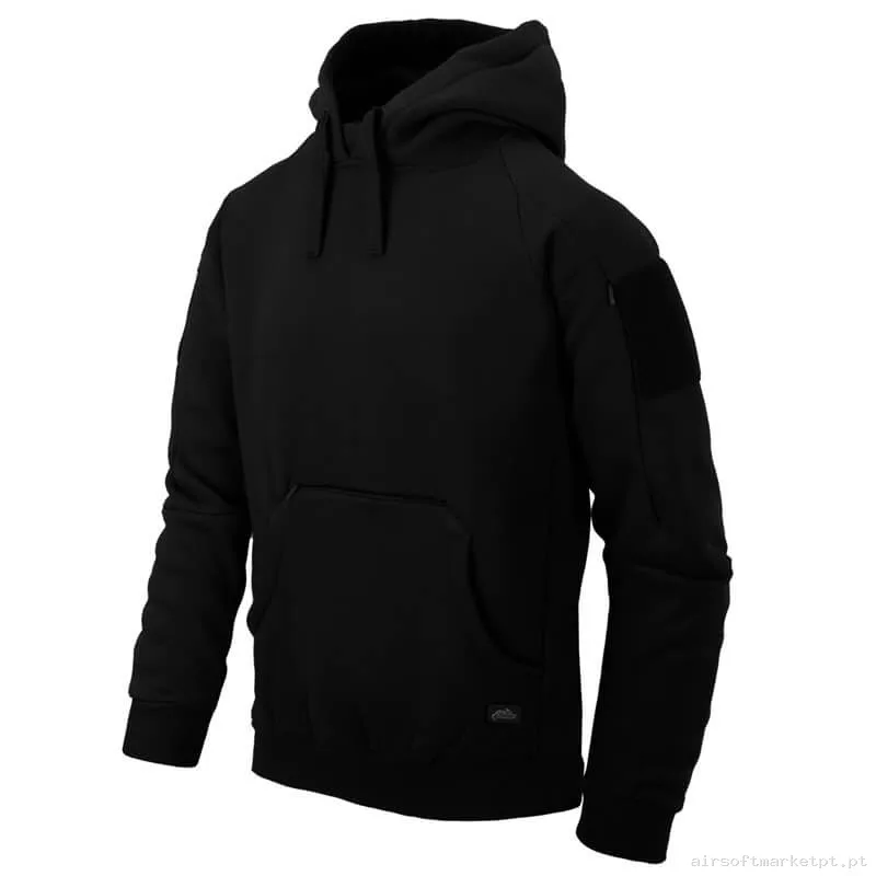 Sudadera Tática Helikon-Tex Urban Hoodie Lite Kangaroo preta — Vestuário (Fardas) — Airsoft Market PT