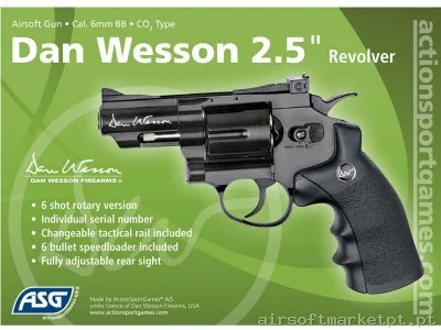 Revolver Dan Wesson 2,5" ASG — Pistolas — Airsoft Market PT (foto 3)