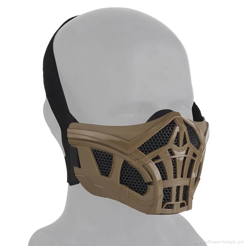 Máscara Proteção Wosport Scorpion Half Mask Dark Earth — Proteção Ocular & Facial — Airsoft Market PT