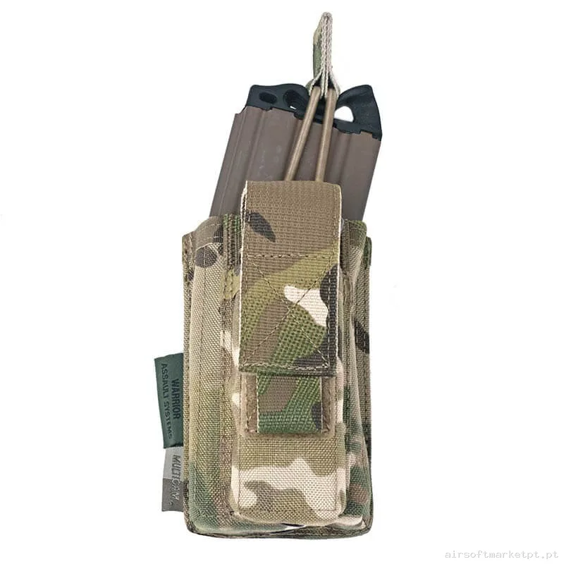 Pouch Magazine Pouch M4 + Pistola 9mm Warrior Assault Single Open multicam — Coletes & Rigs — Airsoft Market PT