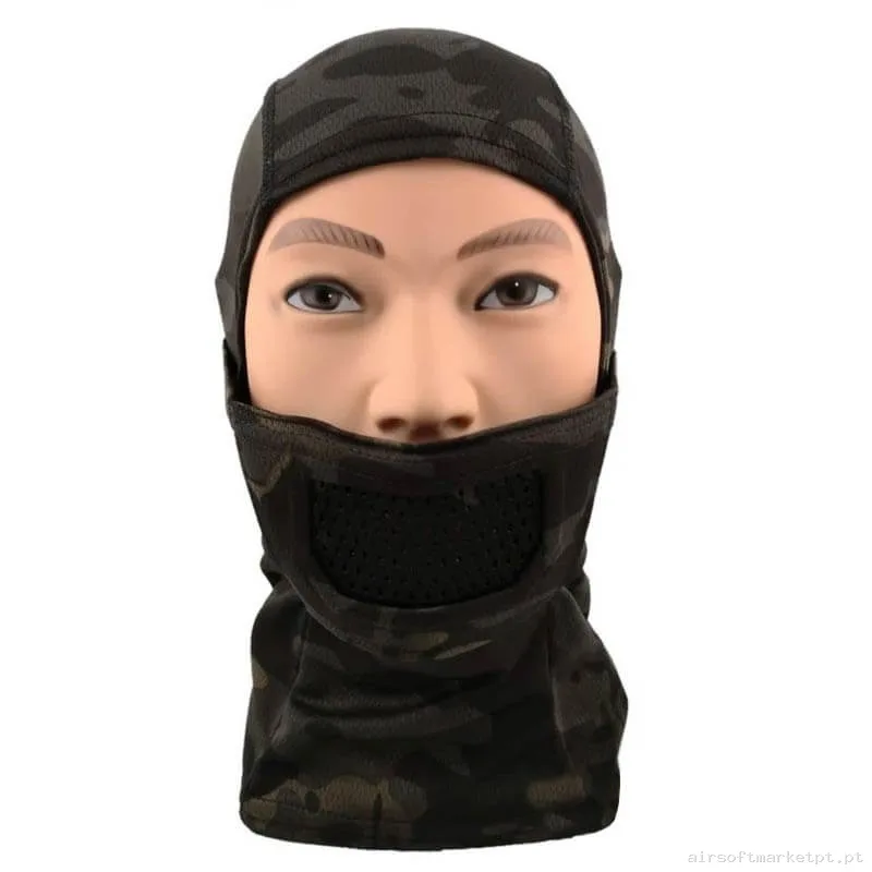 Máscara Proteção Balaclava Cygnus Armory Fullface Warrior Gen.2 Estilo multicam Black — Proteção Ocular & Facial — Airsoft Market PT