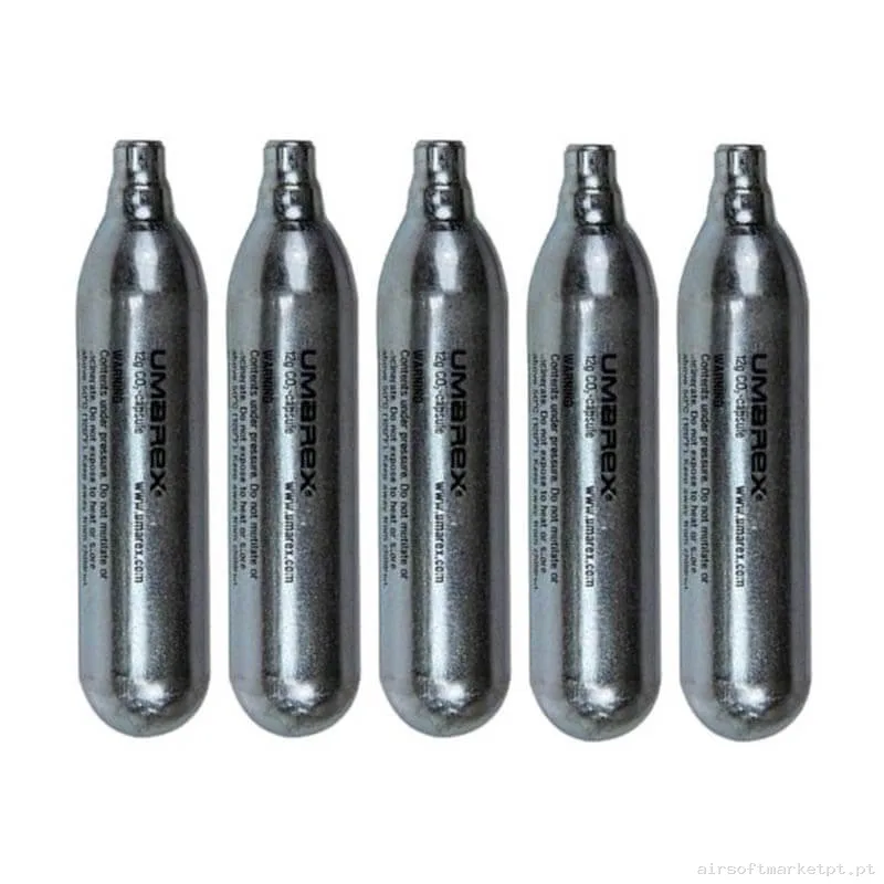 Bombona CO2 12gr Umarex Pacote 5u — Gás & CO2 — Airsoft Market PT