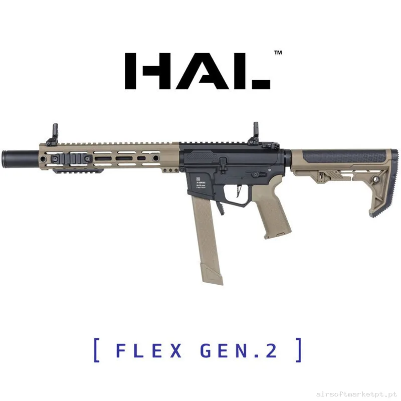 Réplica Specna Arms Sa-FX02 Flex Gen2 Hal Etu Negro Tan — Rifles de Assalto (AR/M4/AK) — Airsoft Market PT