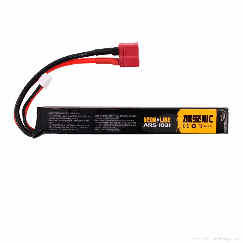 Batería Lipo Arsenic 7.4V 1450mah 25C-50C T-Dean — Baterias & Carregadores — Airsoft Market PT (foto 2)