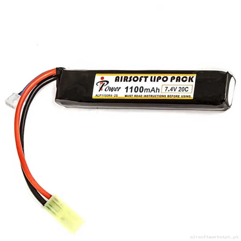 Bateria Lipo Stick Ipower 1100mah 7.4v 20c — Baterias & Carregadores — Airsoft Market PT