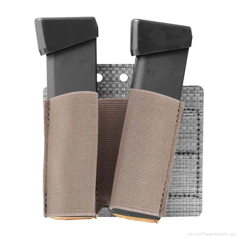 Pouch Magazine Pouch Doble Pistola 9mm Warrior Assault Tegris Insert Elastic coyote tan — Carregadores / Magazines — Airsoft Market PT