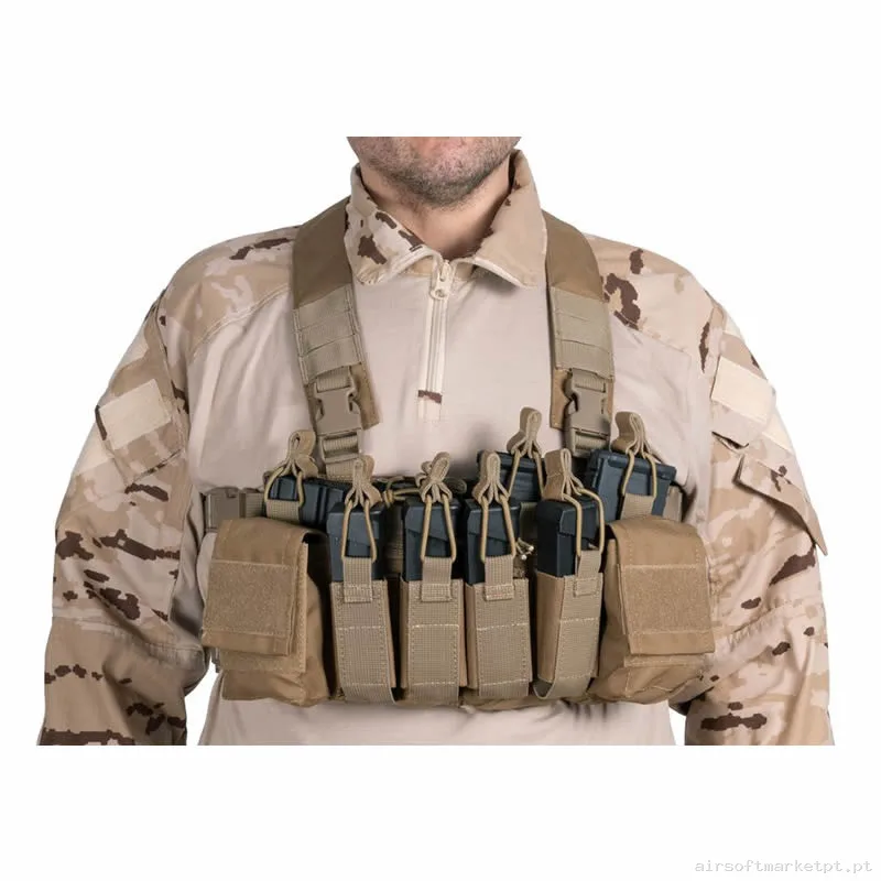 colete Chest Rig Delta Tactics Force Mk1 coyote — Coletes & Rigs — Airsoft Market PT